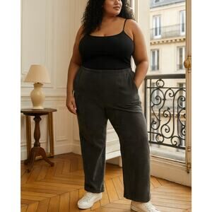 L.L. Bean Corduroy Ribbed Casual Pullon Lounge Pants Dark Gray Size XL